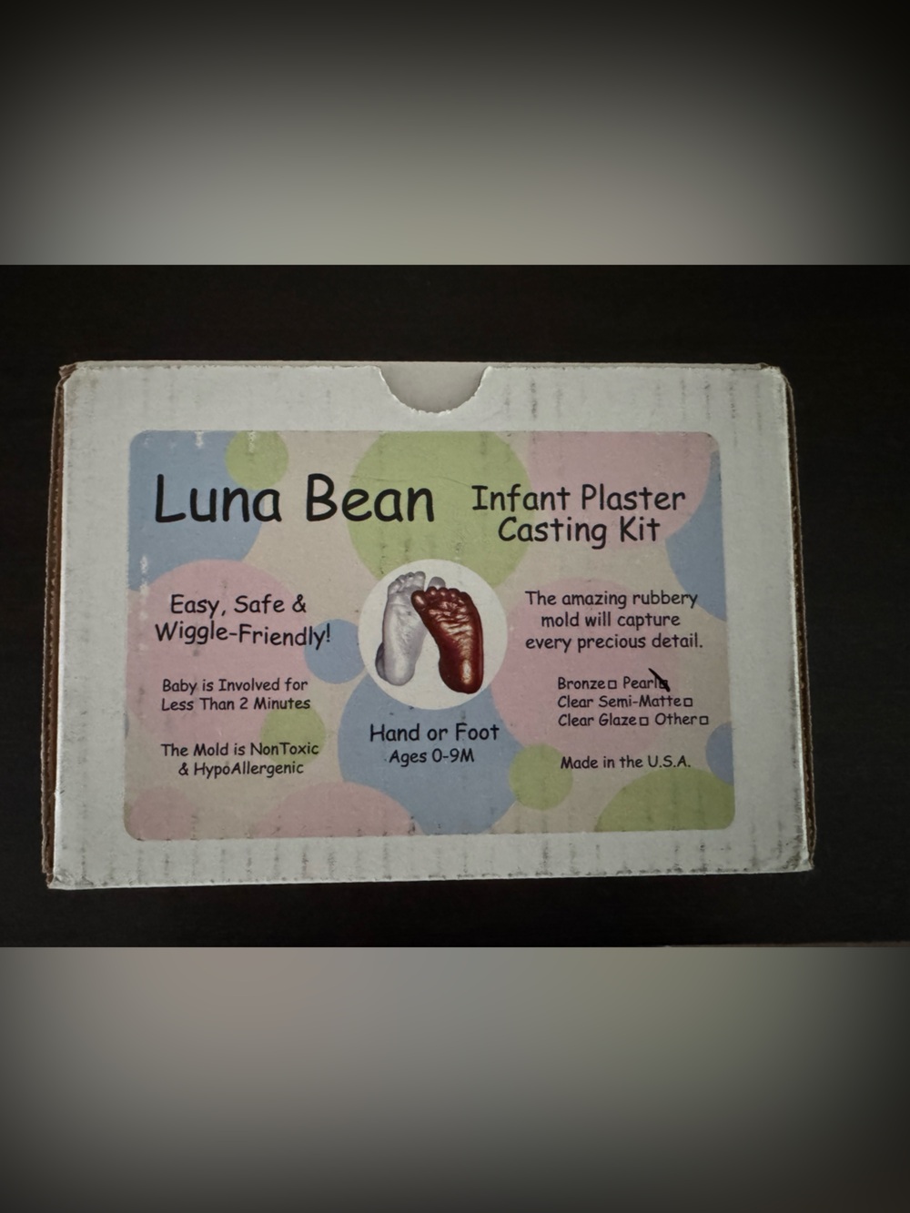 Luna Bean Infant Plaster Casting Kit